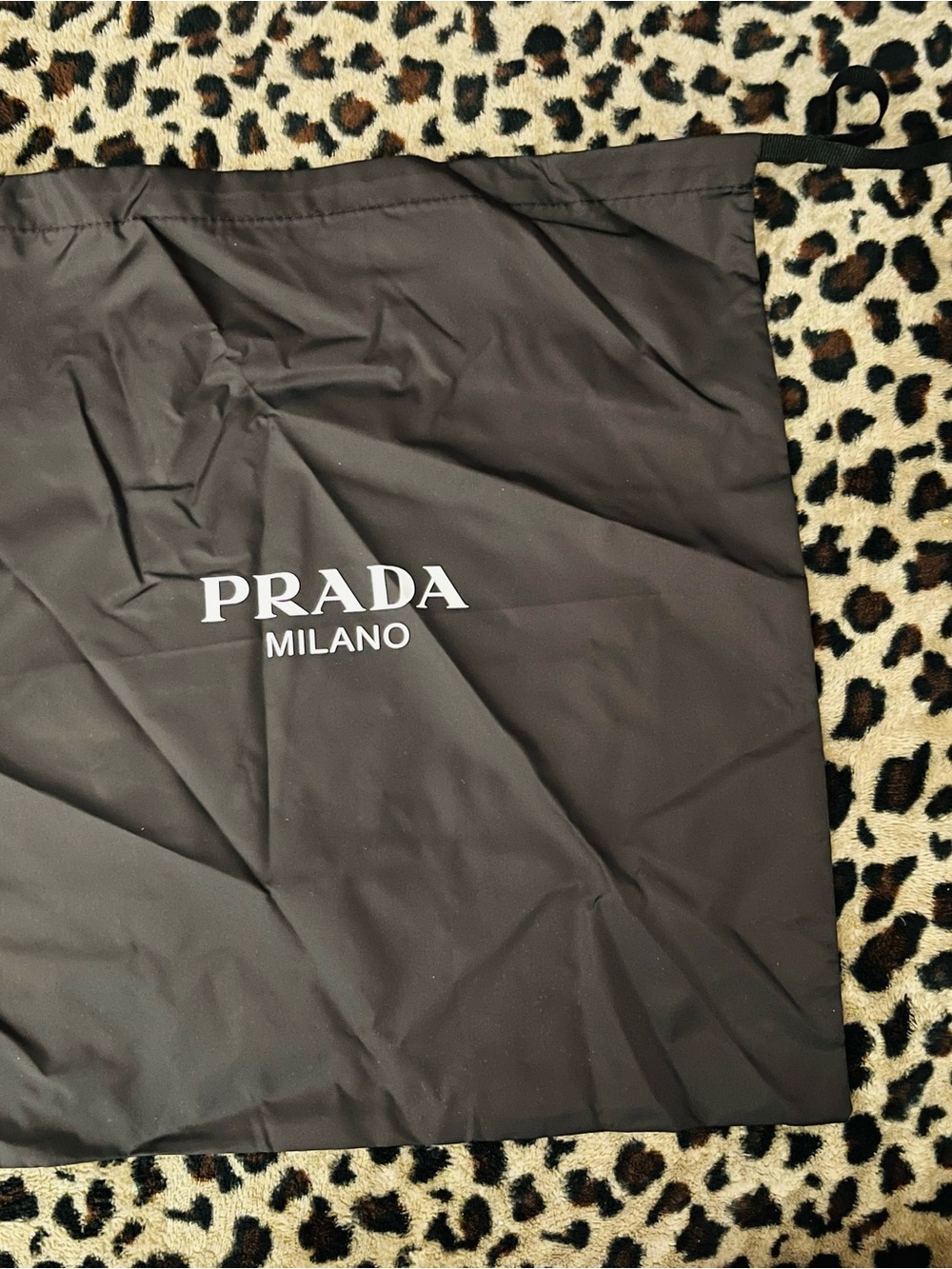 Prada Men’s Pants Dust Bag – Black with White Logo